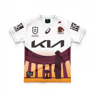 Jersey Kid's Brisbane Broncos Rugby 2024 ANZAC