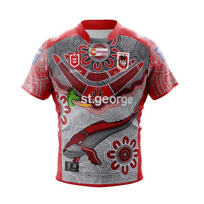 Cheap St George Illawarra Dragons Rugby Jersey 2021 Indigenous